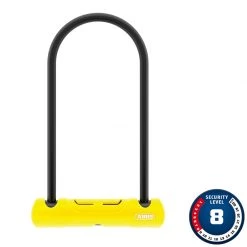 Abus 402 Key U-Lock 10Mm Yellow Cycling Helmets