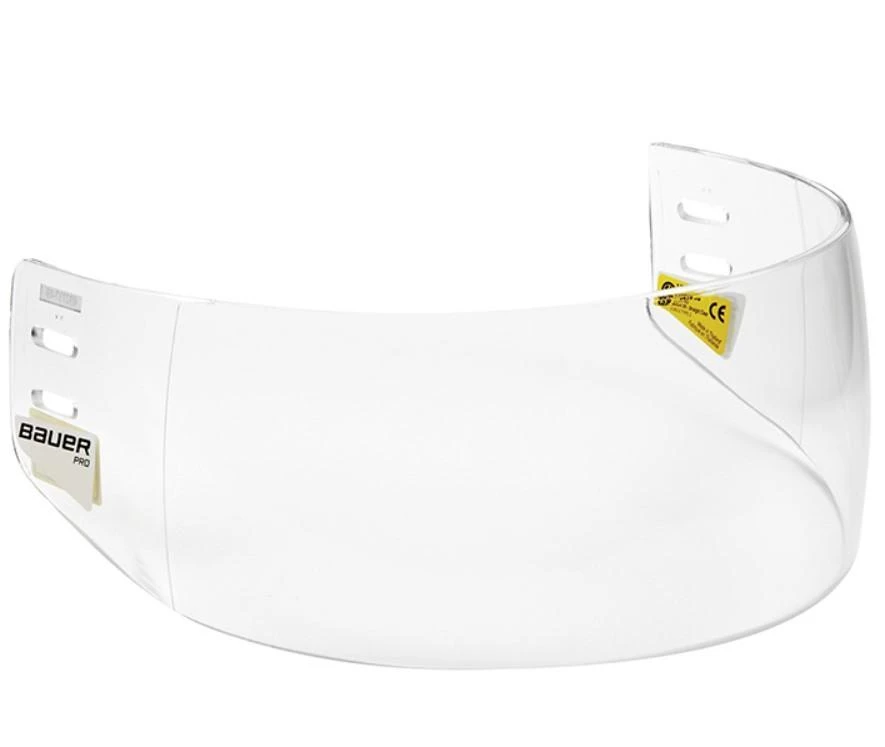 Bauer Pro-Clip Straight Visor Clear Csa Ce Certified Hockey