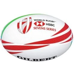 Sports Replay - Sports Excellence Gilbert Hsbc 7'S Series Replica Rugby Ball Size 5 Balls - Inflatables
