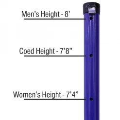 Park & Sun Sports Spiker Sport Volleyball Set W/1.5" 3Pc Steel Poles Blue Volleyballs