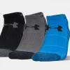 UNDER ARMOUR ELEVATED PERFORMANCE NO SHOW HEAT GEAR SOCKS (3 PACK)