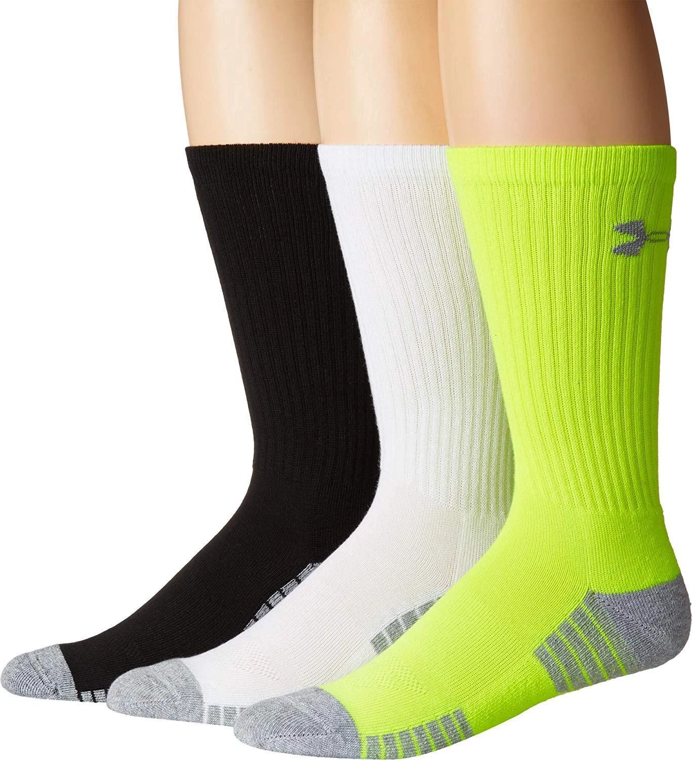UNDER ARMOUR PHENOM 3.0 HEAT GEAR CREW SOCK (3 PACK)