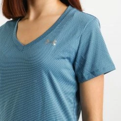 Accessories Bicycles Under Armour Ladies Heat Gear Short Sleeve V-neck T-shirt SMALL